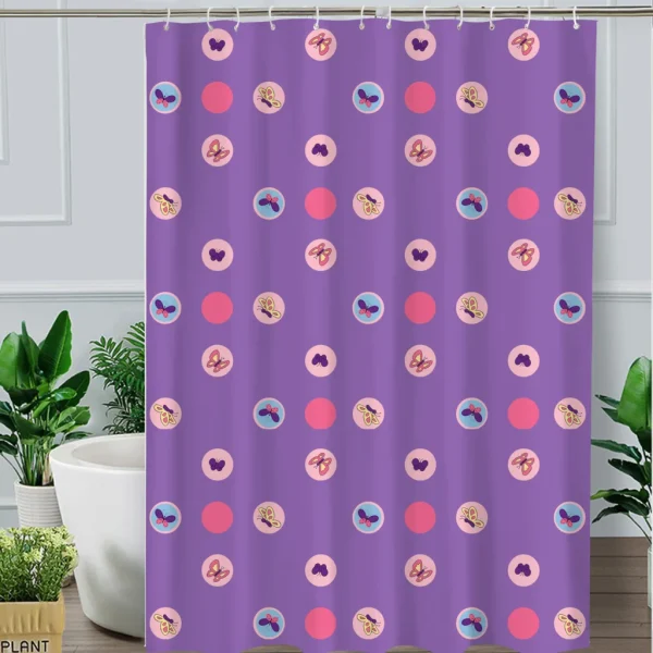 Hai Zhi Dian Polyester Shower Curtain #YD001-3