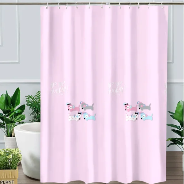 Hai Zhi Dian Polyester Shower Curtain #YD002-2