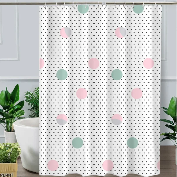 Hai Zhi Dian Polyester Shower Curtain #YD044