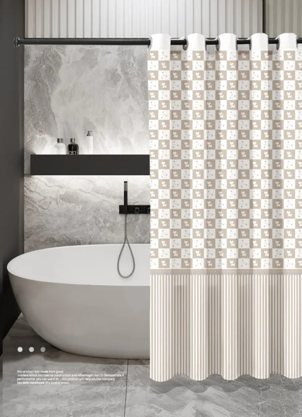 Hai Zhi Dian Polyester Shower Curtain #YD142-3